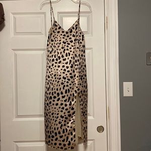 Cheetah slip dress